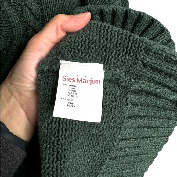 Sies Marjan | Green Velour Rory Sweater in Seaweed Medium - Picture 5 of 9